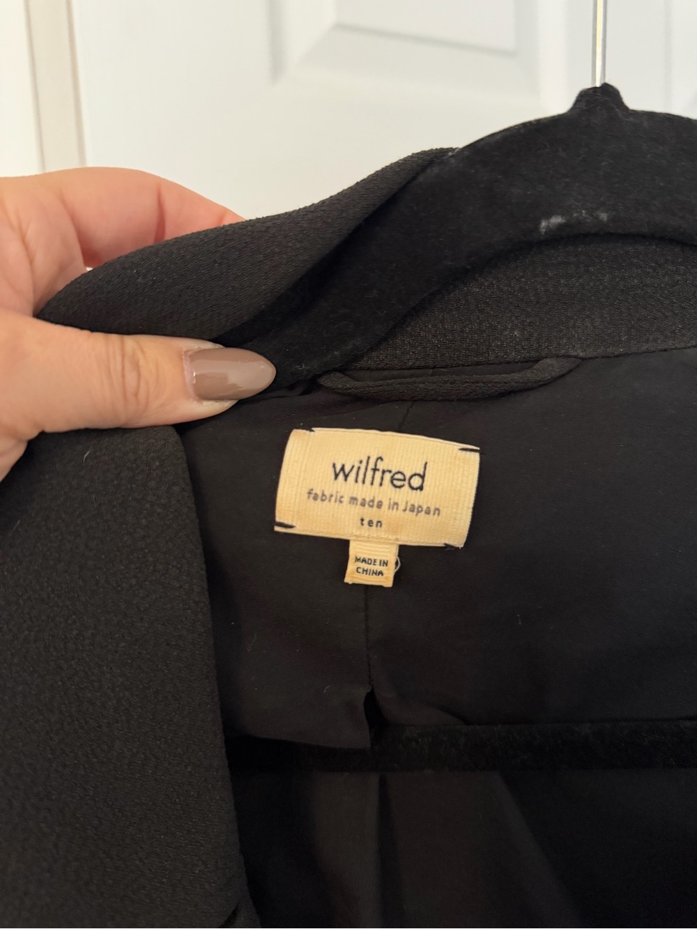 Wilfred Two-Tone Moto Jacket in Black and Olive - Picture 4 of 5